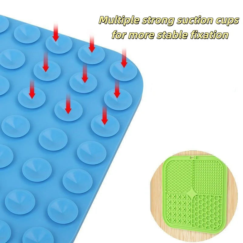 Pet Lick Silicone Mat Dogs Pet Slow Food Plate for Dog Bathing Distraction Silicone Dog Sucker Food Training Dog Feeder Supplies