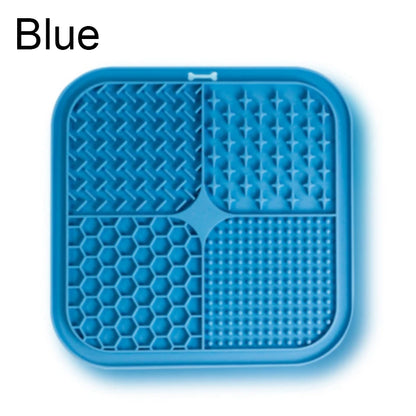 Pet Placemat Cat Slow Feeding Mat Dog Lick Mats Silicone Pets Eating Slowly Food Pad Cats Dogs Distracted Licking Plate Cutlery
