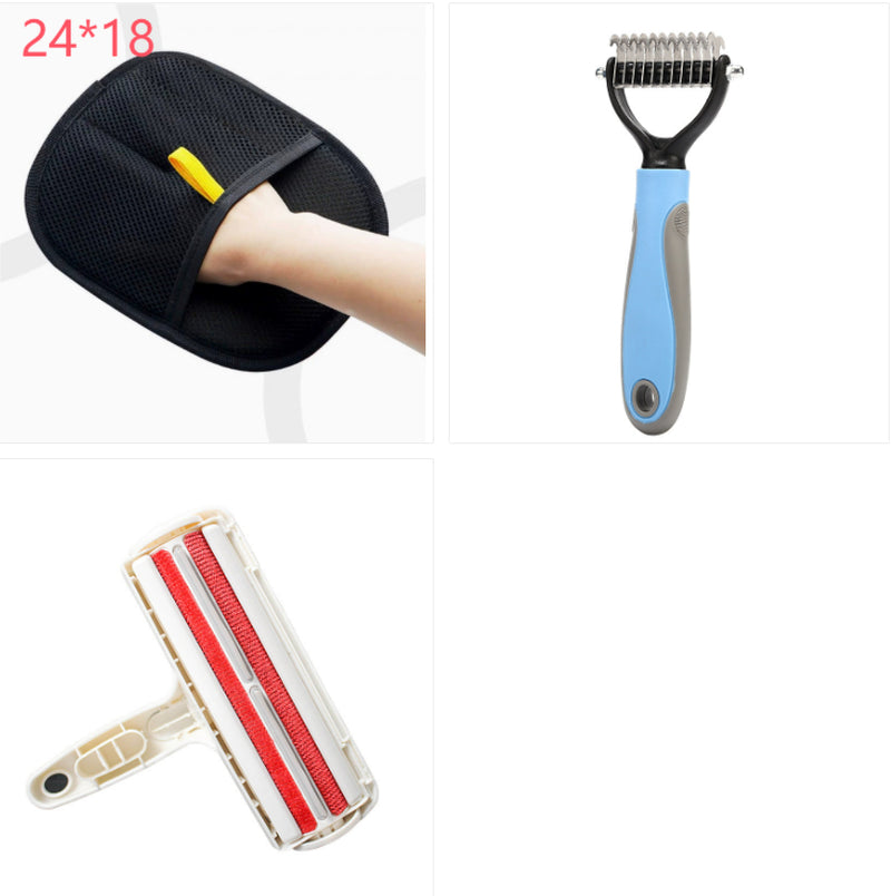 Pet Hair Remover Mitt Pet Hair Remover Gloves Deshedding Brush Glove for Dog Cat Rabbit with Long Short Curly Hair